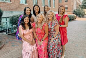 Alpha Xi DeltAa Sisters Smiling